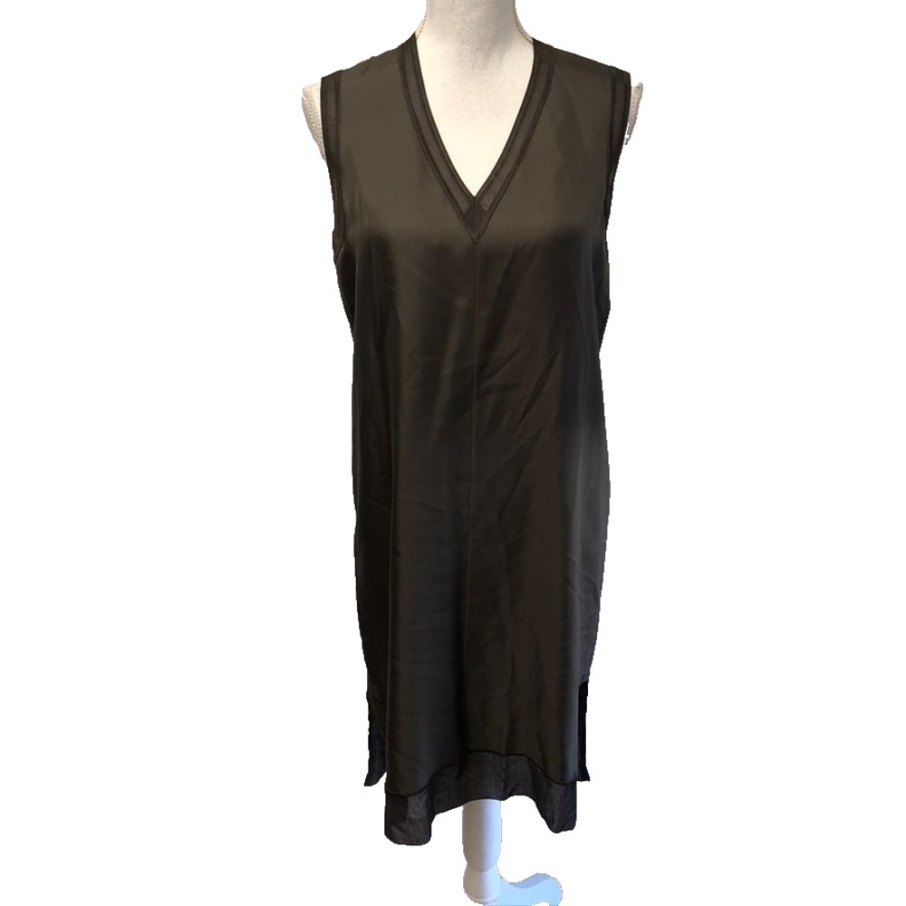 Rag & Bone Silk Shift Tunic Dress Womens‎ Small Brown Sleeveless Minimalist